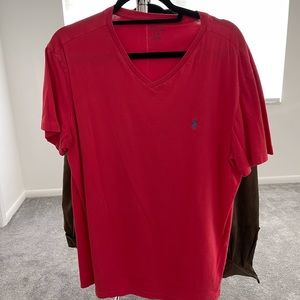 Red Polo V Neck